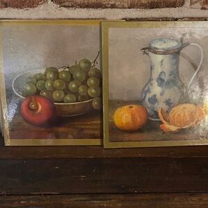 Vintage Fruit and Vase Art Prints